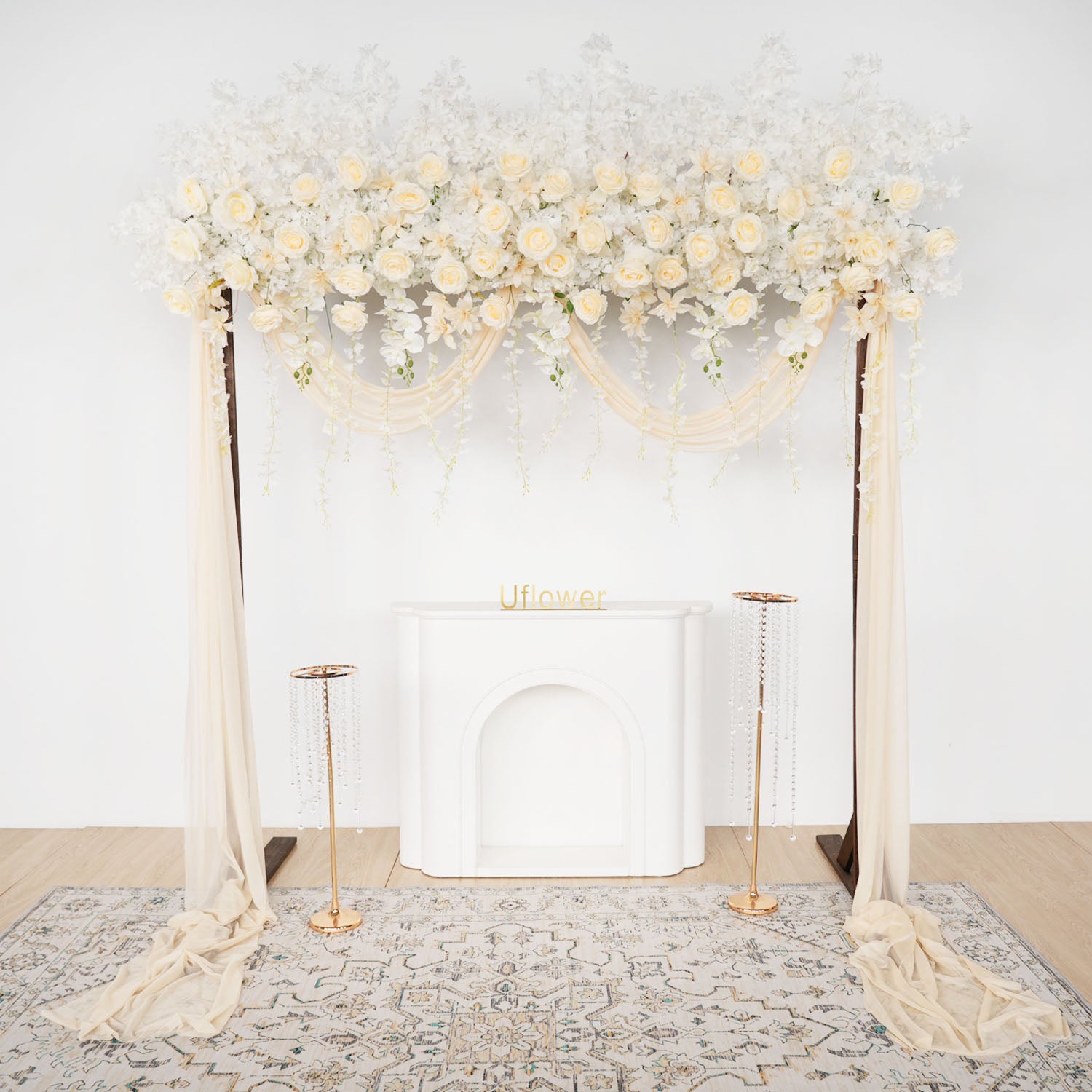 Rose Backdrop Flower Arrangement 7 picture